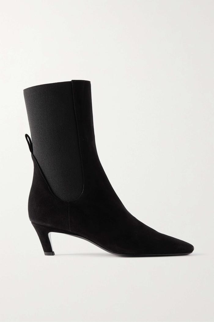 Toteme The Mid Heel Suede Chelsea Boots