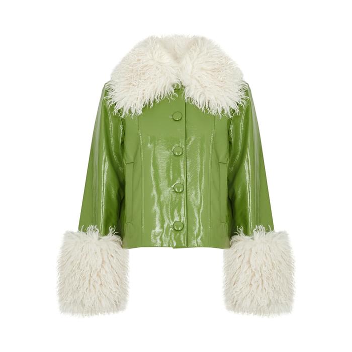 Kitri Bonnie Green Vinyl Jacket