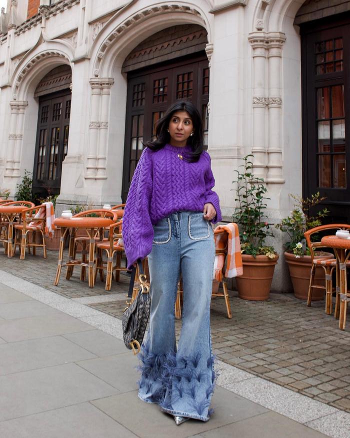 6 cool transitional outfits: Marianne wearing bandeau top and jeans