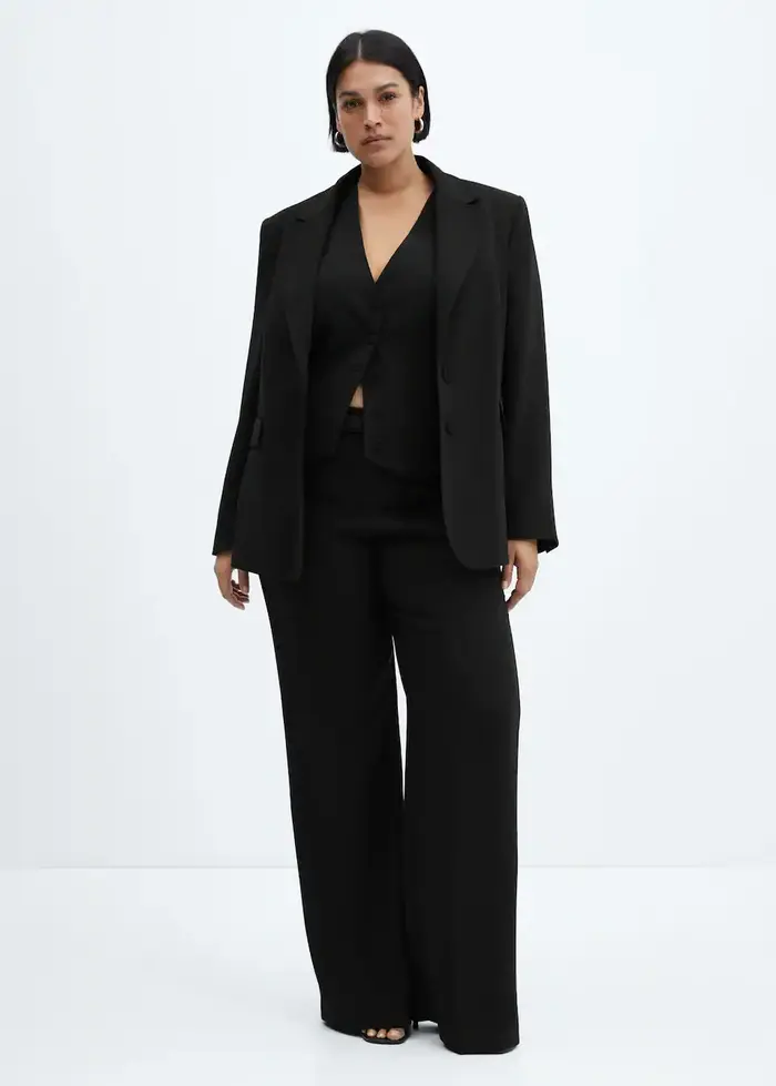 Mango Wideleg Trousers With Belt