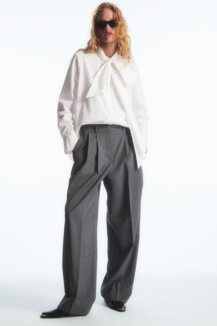 COS Wide-Leg Tailored Wool Trousers