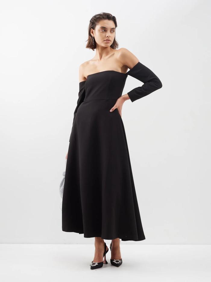 Toteme Bandeau Cotton-Blend Midi Dress