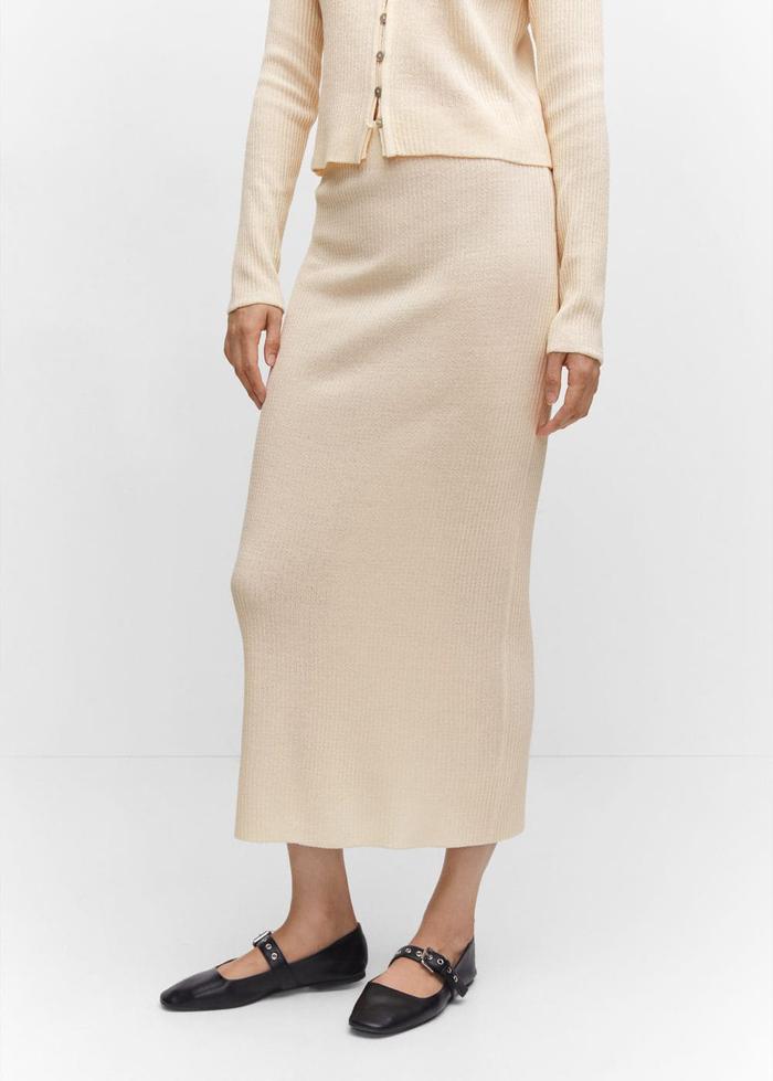 Mango Long Knitted Skirt