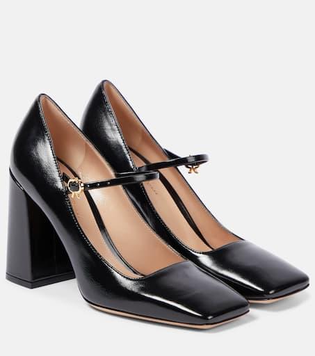 Gianvito Rossi Nuit leather Mary Jane pumps