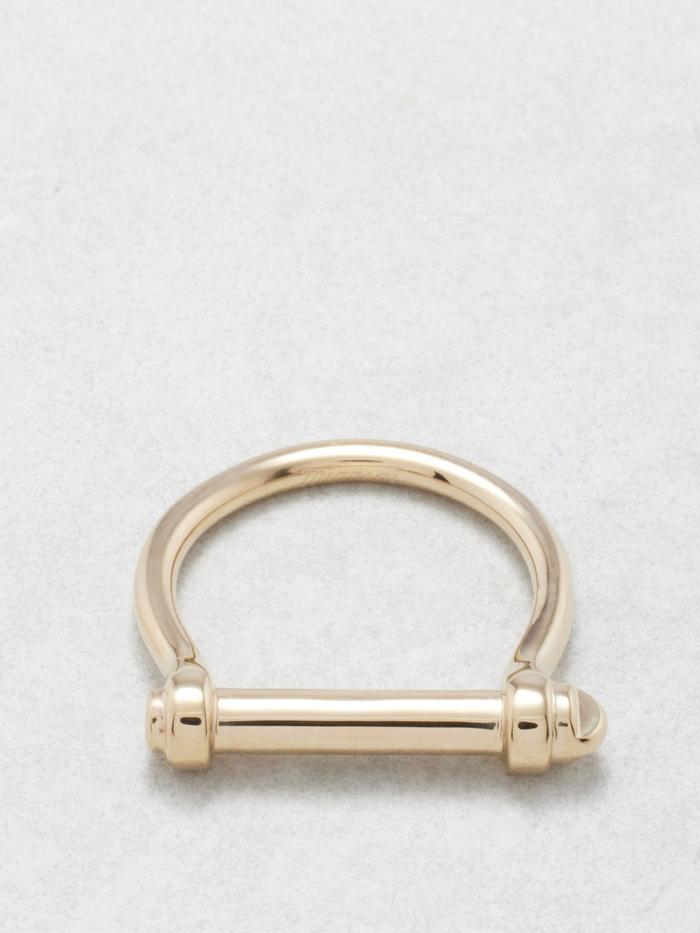 Miansai Thin Screw Cuff 14kt Gold-Plated Ring