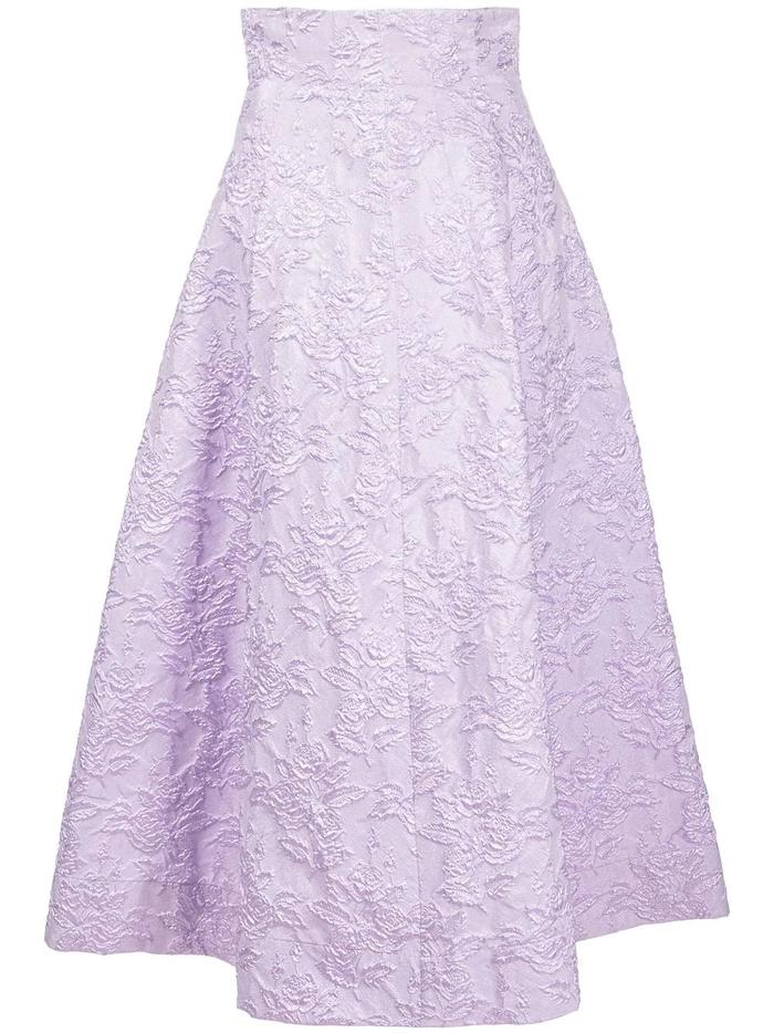 Philosophy Di Lorenzo Serafini Floral-Jacquard High-Waist Skirt