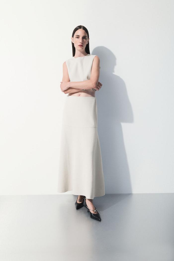 COS The Wool-Blend Midi Skirt