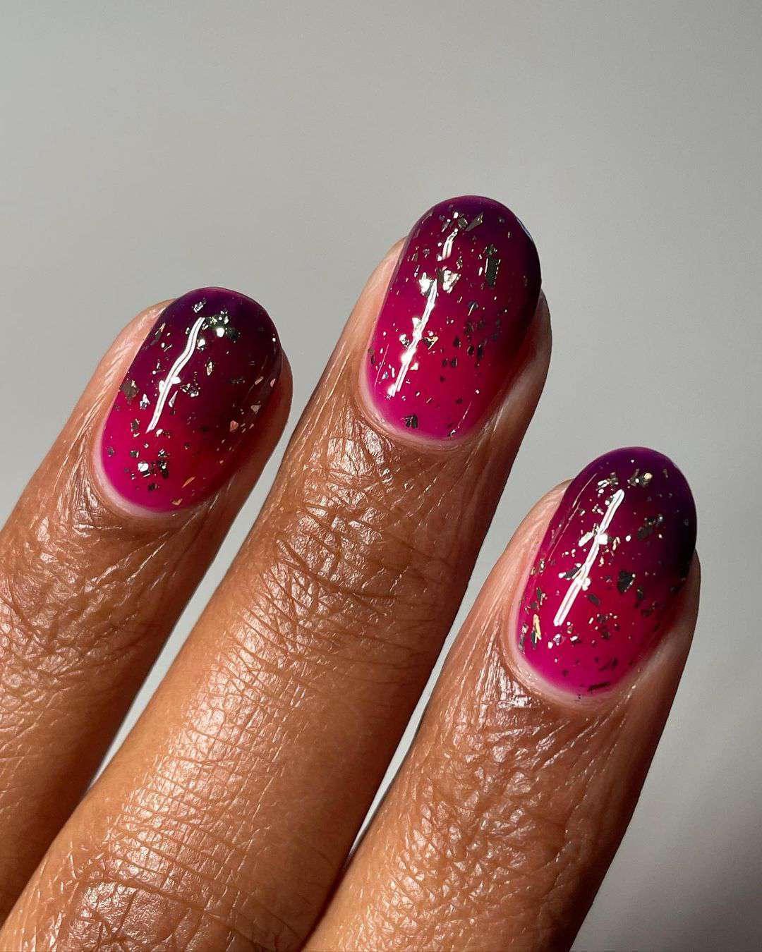 Jelly Sparkle Christmas Ombre Nails