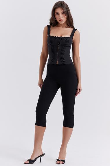House of CB Halima Black Capri Trousers