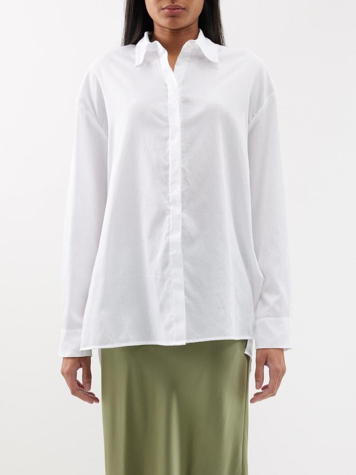 Leset Yoko Oversized Cotton-Poplin Shirt