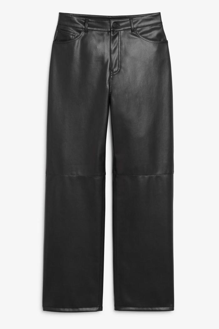 Monki Faux Leather Trousers