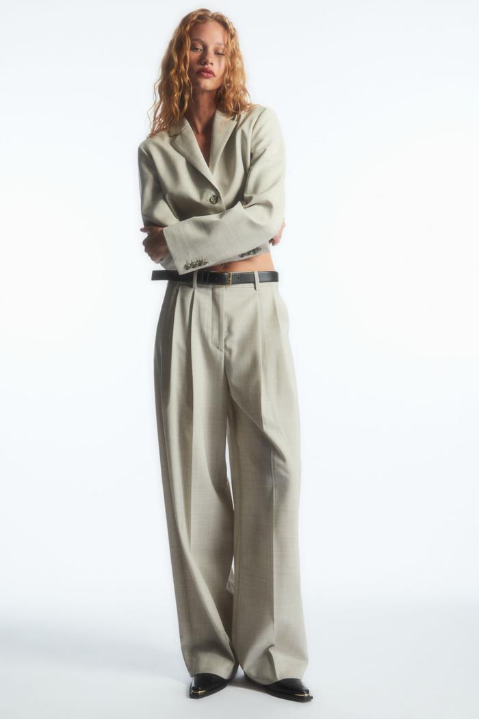 COS Wide-Leg Tailored Wool Trousers